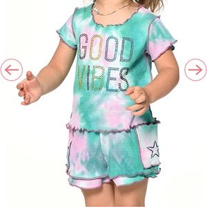Baby Sara tie dye Good Vibes set